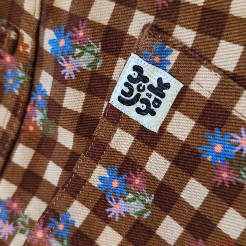 NWT Lucy & Yak Drew Straight Leg Twill Trousers in Meryl Print - Picture 5 of 14